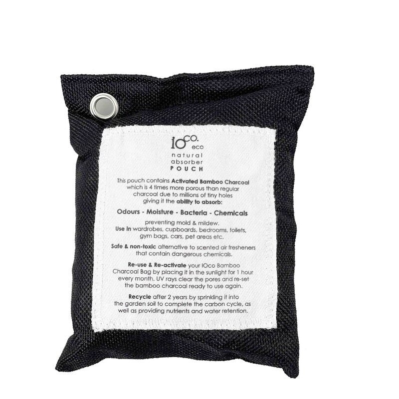 Ioco Bamboo Charcoal Pouch Natural Absorber - Black
