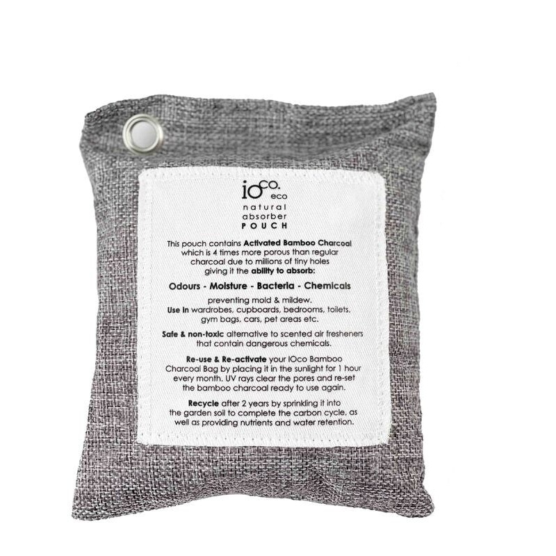 Ioco Bamboo Charcoal Pouch Natural Absorber - Grey