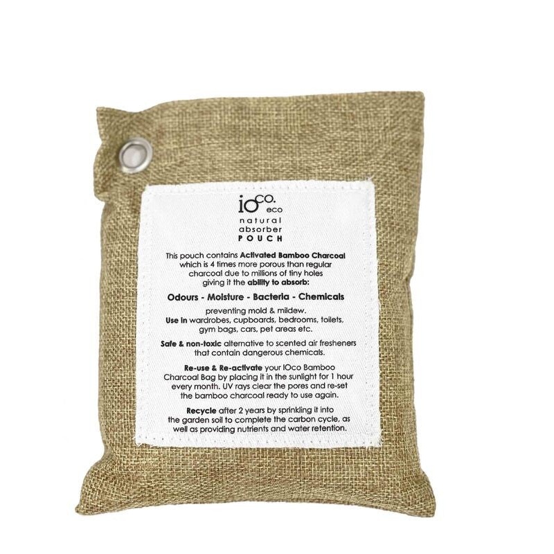 Ioco Bamboo Charcoal Pouch Natural Absorber - Natural