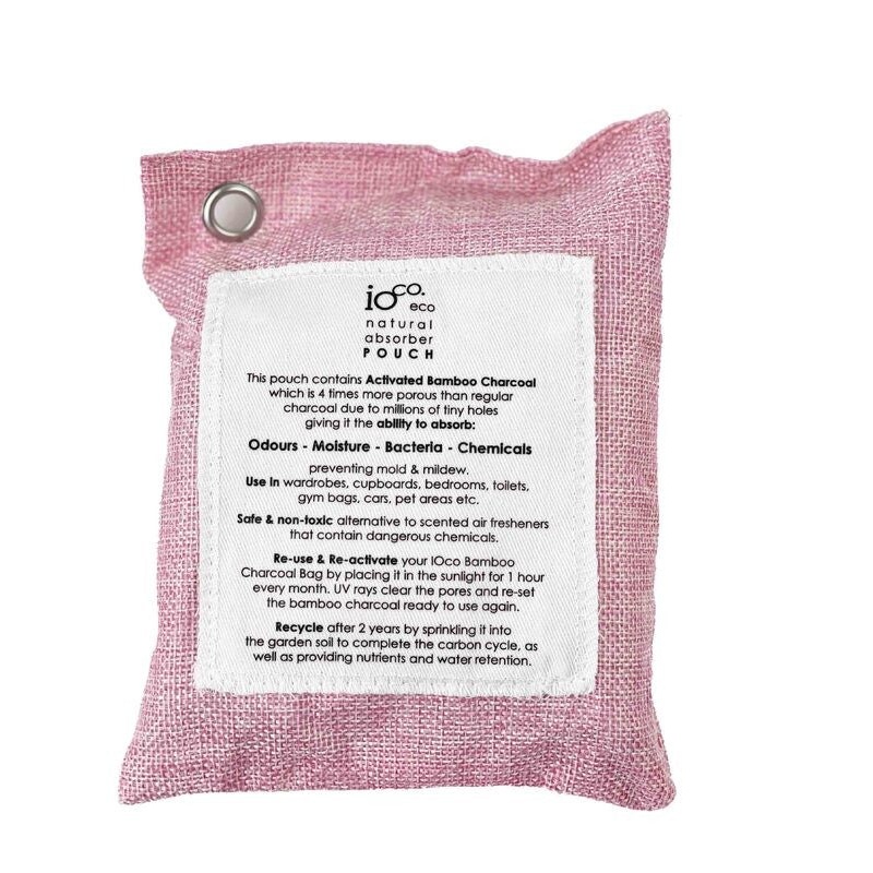 Ioco Bamboo Charcoal Pouch Natural Absorber - Pink