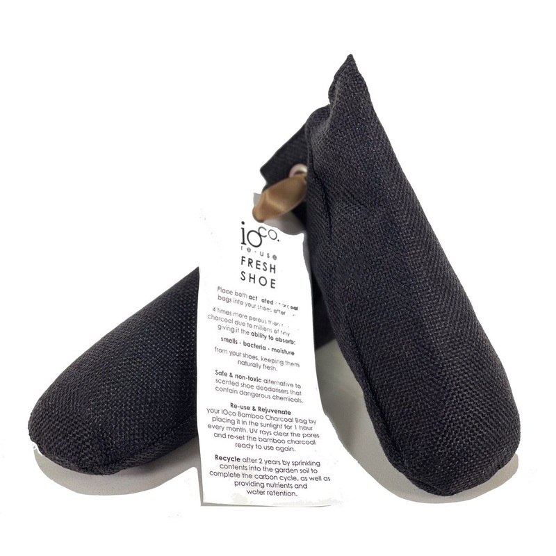 Ioco Fresh Shoe Bamboo Charcoal Pouch Natural Absorber s/2 - Black