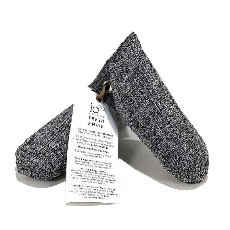 Ioco Fresh Shoe Bamboo Charcoal Pouch Natural Absorber s/2 - Grey