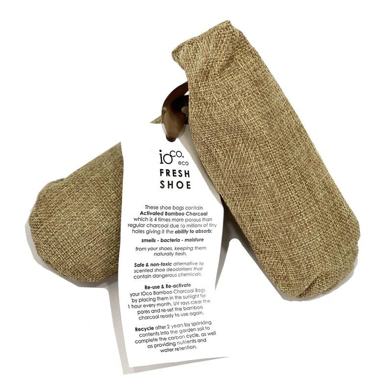 Ioco Fresh Shoe Bamboo Charcoal Pouch Natural Absorber s/2 - Natural