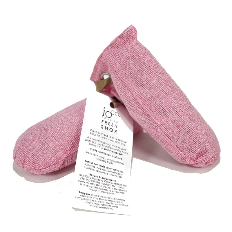Ioco Fresh Shoe Bamboo Charcoal Pouch Natural Absorber s/2 - Pink