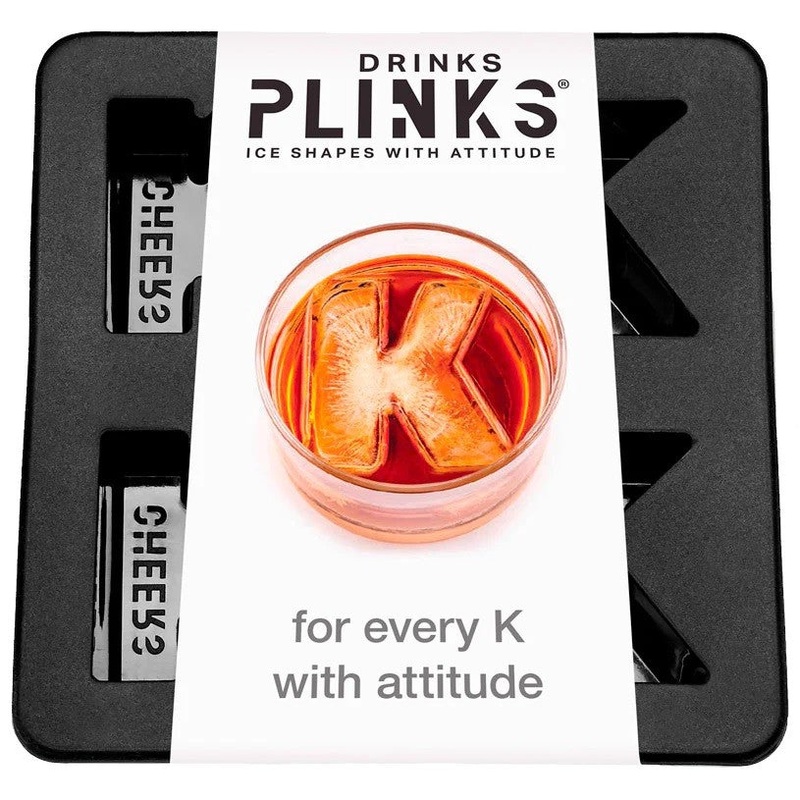 Drinks Plinks Silicone Ice Tray - Letter K