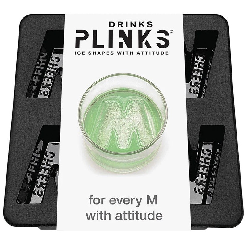 Drinks Plinks Silicone Ice Tray - Letter M