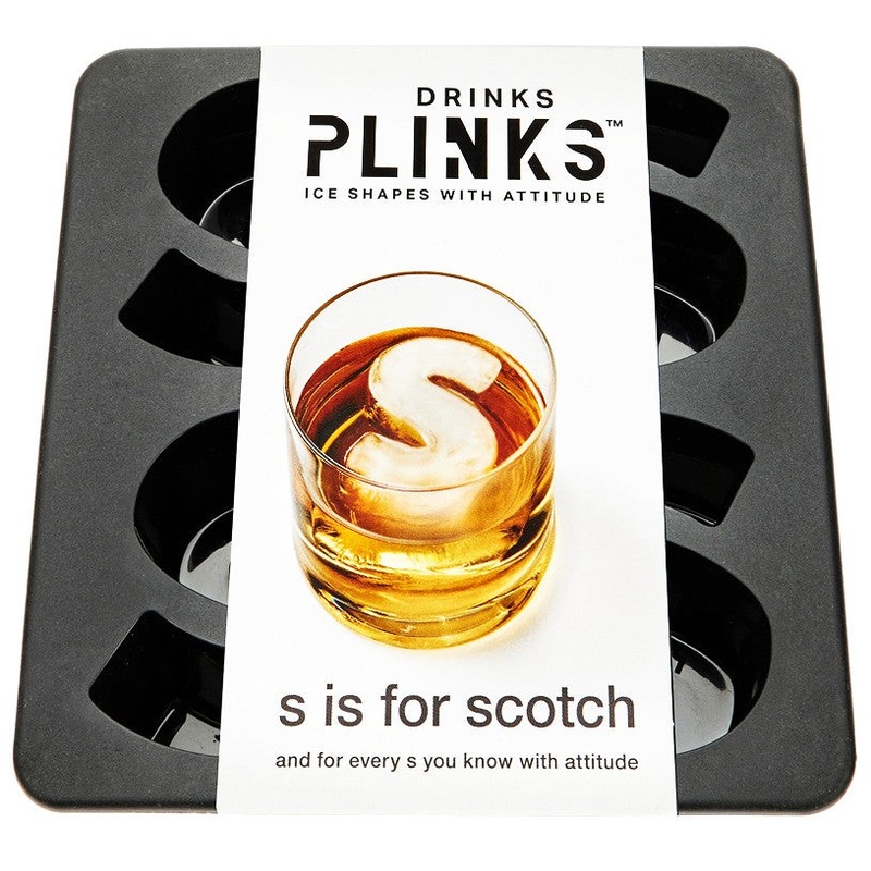 Drinks Plinks Silicone Ice Tray - Letter S is for Scotch