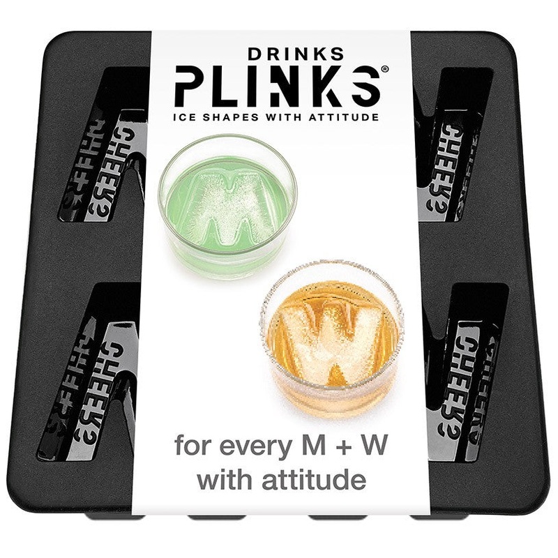 Drinks Plinks Silicone Ice Tray - Letter W + M