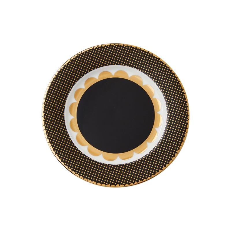 MW Teas & C's Regency Rim Plate 19.5cm Black Gift Boxed