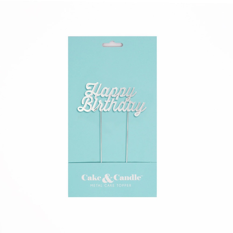 Cake & Candle Cake Topper - Happy Birthday 1