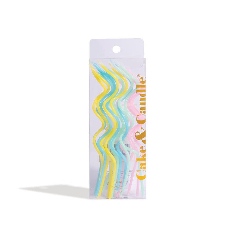 Cake & Candle - Swirly Cake Candles - Pastel Rainbows
