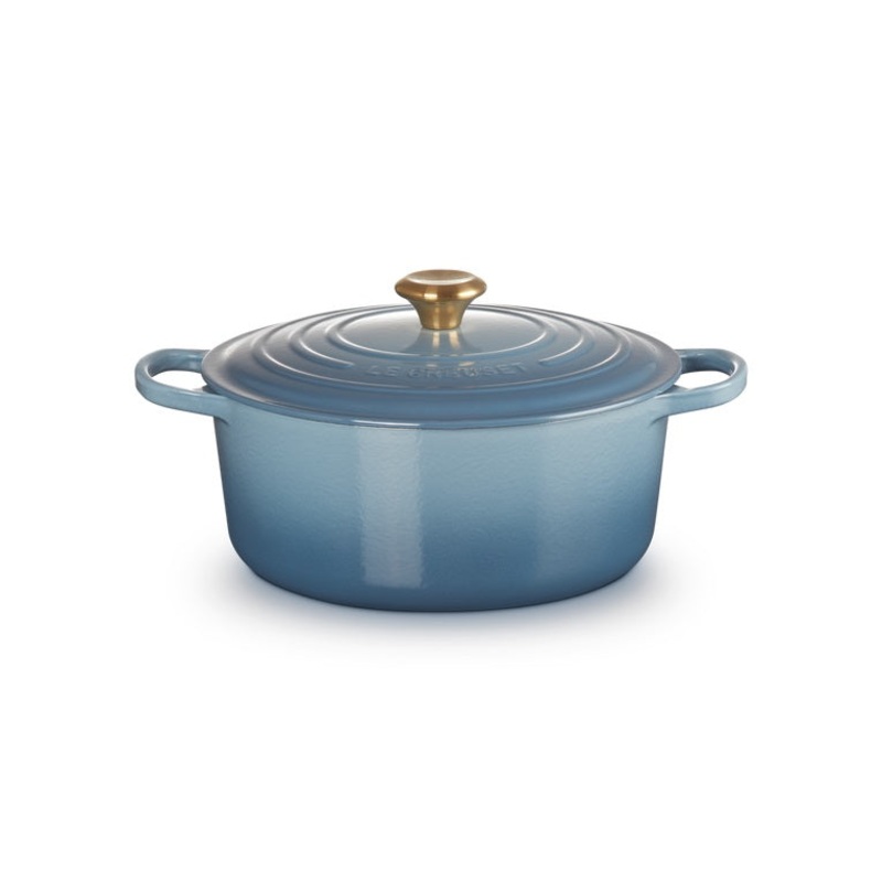 Le Creuset Signature Round Casserole 28cm - Chambray Gold