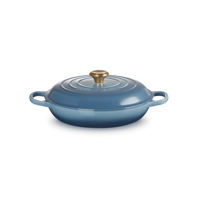 Le Creuset Signature Shallow Casserole 30cm - Chambray Gold