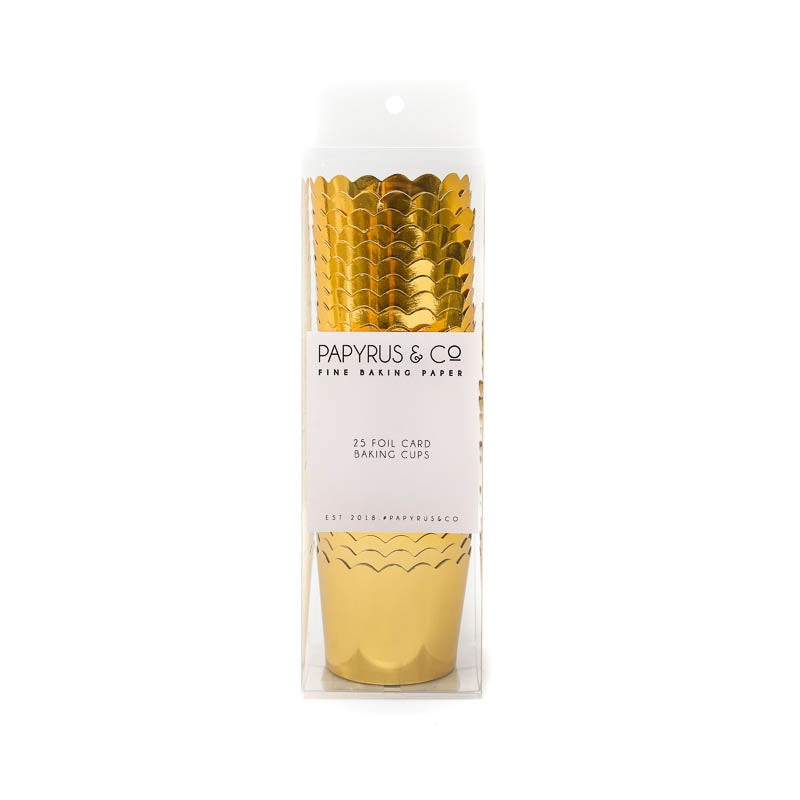Papyrus Foil Card Baking Cups 25 Pack - Gold