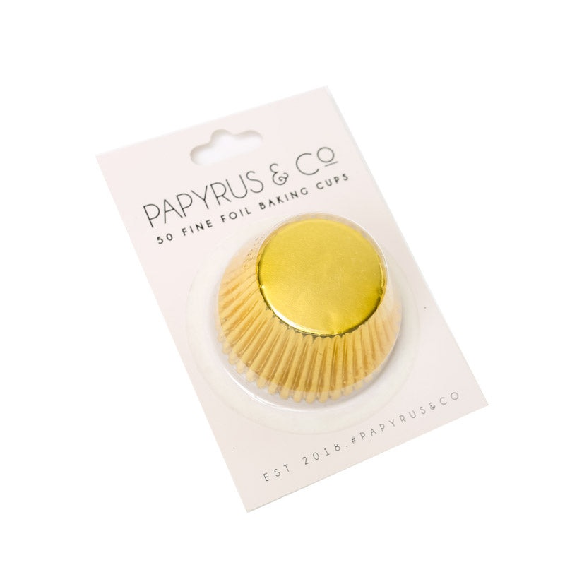 Papyrus Medium Foil Baking Cups 50 Pack - Gold