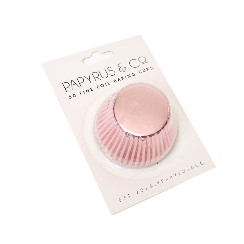 Papyrus Medium Foil Baking Cups 50 Pack - Pastel Pink