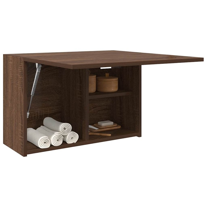 Armoire murale de bain chne marron 60x25x40 cm bois ingnierie