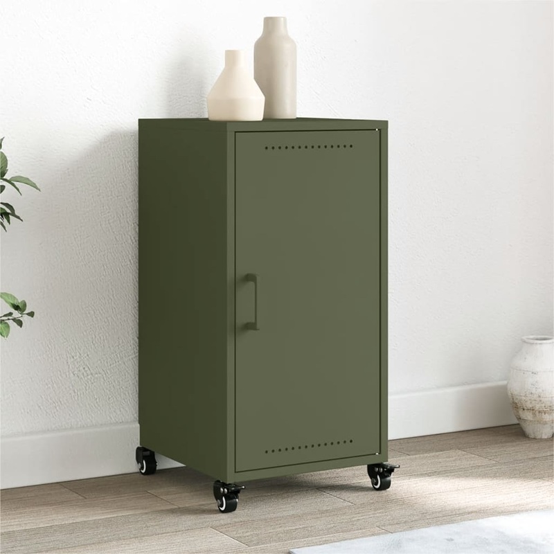 Buffet vert olive 36x39x72 cm acier