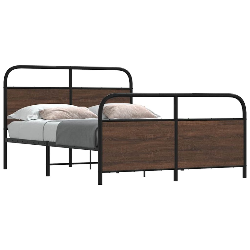 Cadre de lit sans matelas 120x190 cm chne marron