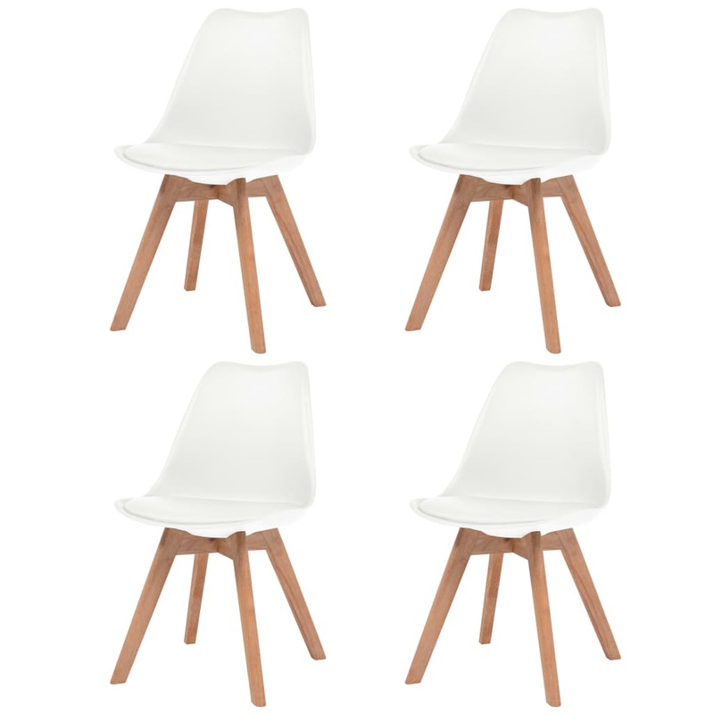 Chaises  manger lot de 4 Blanc Plastique