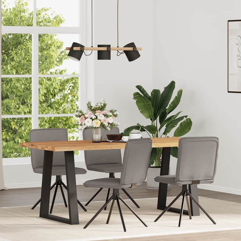 Chaises  manger lot de 4 taupe tissu
