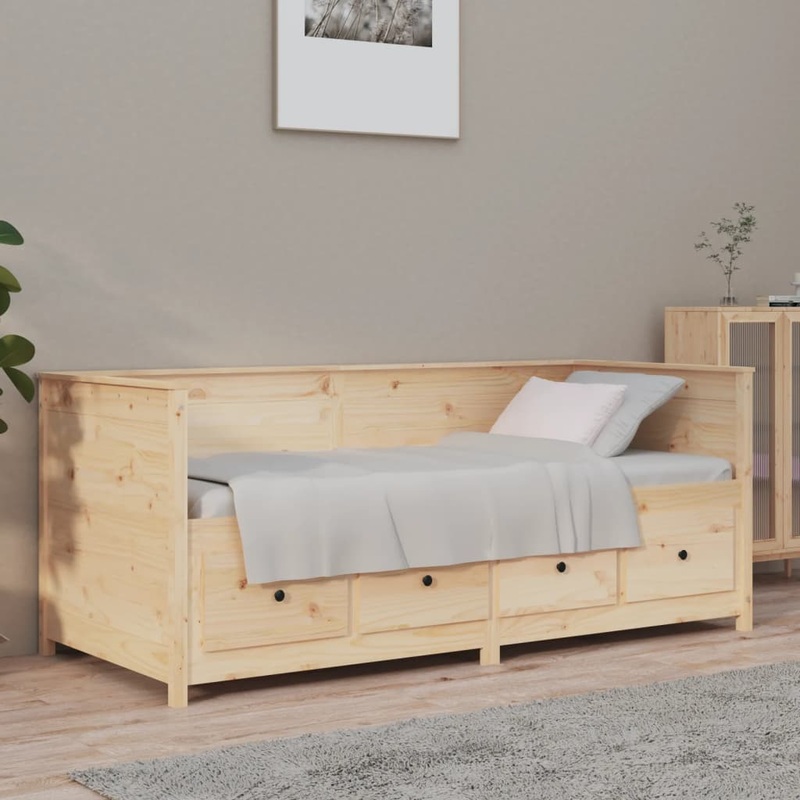 Lit de jour sans matelas 90x190 cm bois de pin massif
