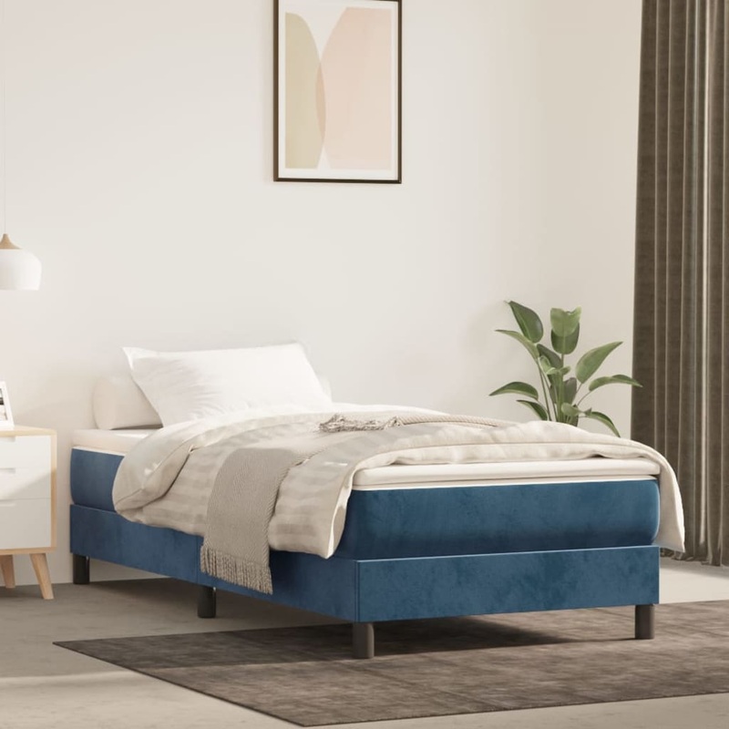 Matelas de lit  ressorts ensachs Bleu fonc 100x200x20 cm