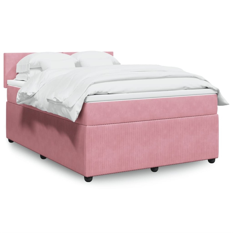 Sommier  lattes de lit avec matelas Rose 140x190 cm Velours
