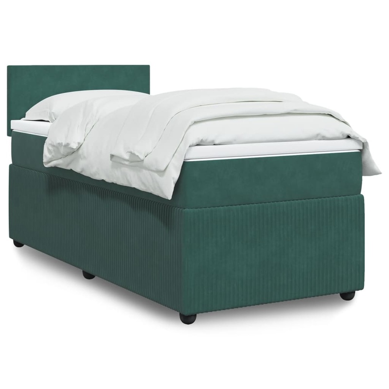 Sommier  lattes de lit avec matelas Vert fonc 90x200 cm