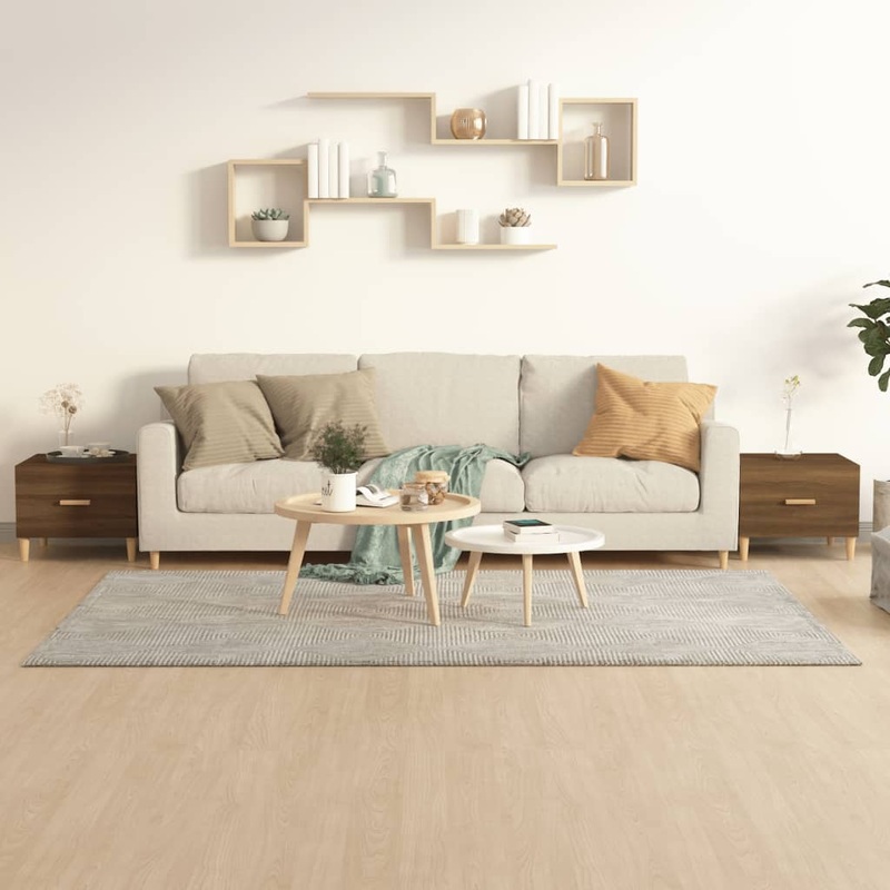 Tables basses 2 pcs chne marron 50x50x40 cm bois d'ingnierie